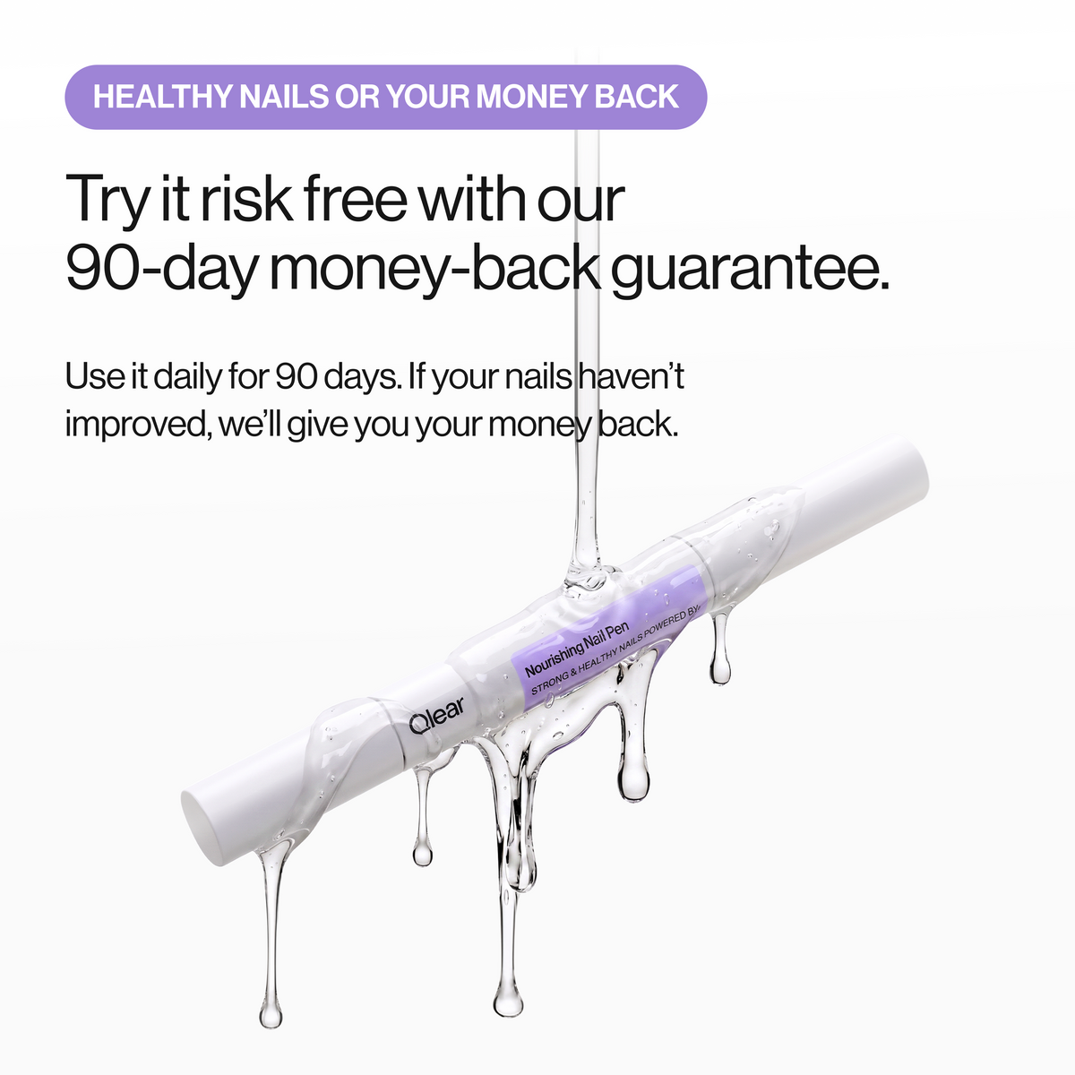 Qlear 90-day money-back guarantee